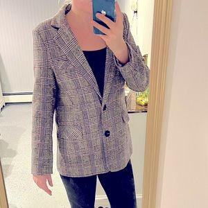 Women’s Flannel Lapel Blazer